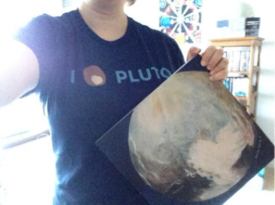 With my Pluto painting